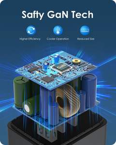 Adaptateur de <span class=keywords><strong>chargeur</strong></span> mural PD 67W GaN PPS 3 ports pour <span class=keywords><strong>Macbook</strong></span> Pro/Air Dell XPS 13 Ordinateurs portables HP iPhone Samsung III <span class=keywords><strong>Chargeur</strong></span> rapide USB C 67W - Product Image 3