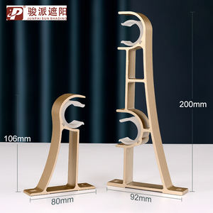 Rail de <span class=keywords><strong>rideau</strong></span> <span class=keywords><strong>double</strong></span> moderne de luxe pour finials en cristal métallique, <span class=keywords><strong>support</strong></span> en aluminium aéronautique et ABS, accessoires - Product Image 6