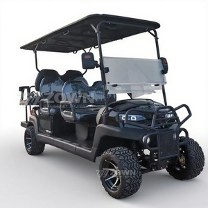 Carrito de Golf Eléctrico ZOWN de 5-6 Asientos, 4x4 Todoterreno, Vehículo Utilitario de Alta Resistencia, Techo y Carrocería Negros - Product Image 1