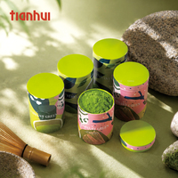 Boîte en métal rectangulaire recyclable personnalisée Tianhui pour les feuilles de thé, la poudre de matcha, l'emballage de l'ensemble, boîte cadeau