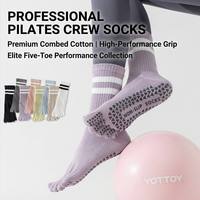 Chaussettes de sport professionnelles à compression, hauteur genou, avec protection des orteils – Mélange de coton respirant et écologique, antidérapantes, soutien du mollet pour la course à pied