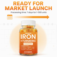 Bonbons Gommeux au Curcuma et au Gingembre, Extrait de Curcumine, Complexe de Gingembre, Complément pour Améliorer l'Immunité, Multivitamines pour Femmes B6 B12 Zinc, 60 Unités
