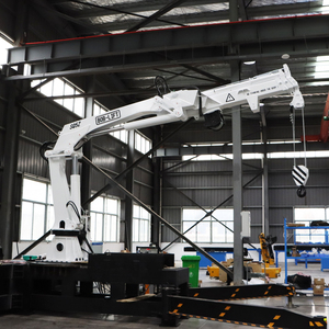 Grue marine compacte en stock de 3 tonnes et 5 tonnes pour déchargement de bateaux de pêche en quai, grue de pont à flèche articulée 9,8 m 5000 kg - Product Image 3