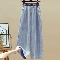 Ensemble Décontracté Femme : Chemise Mode et Jean Ample, Grande Taille, Deux Pièces