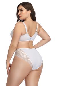 Ensembles de soutien-gorge et de culottes ultra-minces et confortables 4XL grande taille Sous-vêtements sexy en dentelle pour femmes pour les grosses filles à usage quotidien - Product Image 2