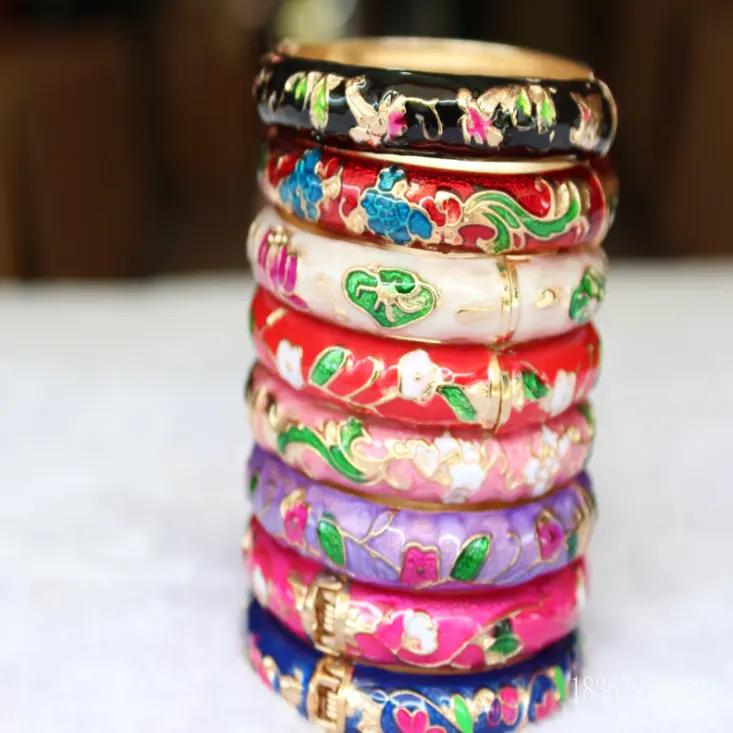 2019 wholesale colorful enamel bangle fashion jewelry women enamel bangle