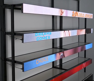 Écran d'affichage LED extensible RGX ODM pour intérieur, haute luminosité, RGB, pour informations produit en magasin, barre d'affichage P1.25, écran d'affichage pour étagère - Product Image 2