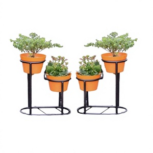 Iron Black Color Plants <b>Pot</b> Stand With Greatest Quality Planter Rack Stand For Garden Terrace And Park Decor - Product Image 1