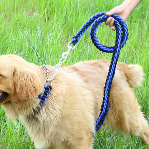 Tali Anjing Berjalan Tali Bulat Delapan-untai, Kekang Anjing dan Set Kerah Kuat, Set Tali Kekang Anjing Mewah untuk Hewan Peliharaan - Product Image 5