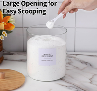 Distributeur de lessive JX, ensemble de 3 pièces avec design empilable, contenants pour lessive en poudre et savon, organisation et rangement pour la maison