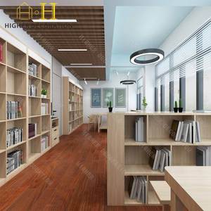 Muebles de biblioteca vintage, librería personalizada, Mostrador de tienda elegante, diseño de vitrina de madera, vitrina para librería - Product Image 4