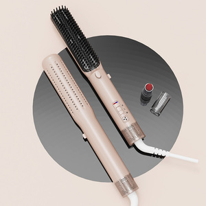 <strong>Portable</strong> 3-in-1 Electric Hot Air <strong>Hair</strong> <strong>Dryer</strong> with Brush One-Step Straightener Curler for Women for Home or Hotel Use - Product Image 5