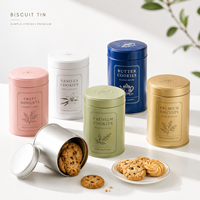 Boîte à biscuits personnalisée, boîte ronde en métal, boîte en tôle pour l'emballage alimentaire