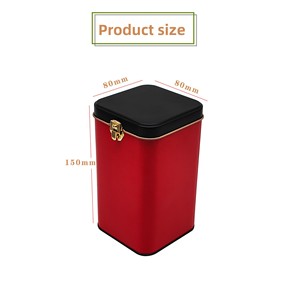 80x150mm scatola di latta da tè quadrata Flip-Top cerniera per bambini lucchetto scatola di metallo per <span class=keywords><strong>biscotti</strong></span> snack caramelle cioccolatini per alimenti - Product Image 3