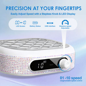 مكنسة كهربائية لتنظيف الأظافر بقوة 30 واط، لاسلكية وقابلة لإعادة الشحن، مع فلتر ماسي لجمع الغبار، مناسبة للصالونات والاستخدام المنزلي - Product Image 3