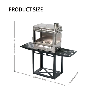 Poêle à <span class=keywords><strong>bois</strong></span> pour tente de camping d'hiver en acier inoxydable de haute qualité et à haute valeur calorifique INBESTCAMP ODM - Product Image 5