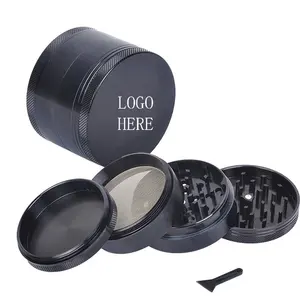Herb Grinder Grinders Custom Logo New 4 Layers Alloy Metal Herbal Tobacco Herb Grinder Magnet Smoke Grinders Smoking Pipe Grinders