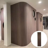 Panneau mural rainuré en composite bois-plastique ignifuge et anti-rayures