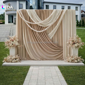 Wedding Backdrop Strech Polyester Curtain Fabric Drapery Valance for Wedding Decoration Archway Ceremony Party Decoration - Product Image 2