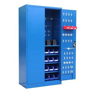 <span class=keywords><strong>Armoire</strong></span> à outils robuste, boîte à outils d'atelier, panneau de rangement à trous carrés pratiques, structure intérieure personnalisée - Product Image 1