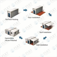 Maison conteneur extensible FLKT résistante aux charges de neige, maisons modulaires préfabriquées de luxe, maisonnette pliable 20ft 40ft pour le Canada