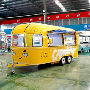 Top quality custom made australia standard concessione mobile retro street fast food trailer airstream in vendita con friggitrice
