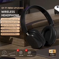 Penjualan laris headphone SY-T1 Amerika True Wireless Stereo mikrofon Noise Cancelling Hifi Bass Headband Earphone JL