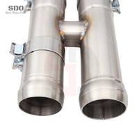 Tuyau d'échappement droit en acier inoxydable SD 304 pour Mercedes-Benz S63 AMG W222 5.5T 2013-2017 Collecteur d'échappement / Bouclier thermique