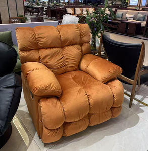 베스트 셀러 안락 의자 회전 의자 부드러운 패브릭 싱글 안락 의자 소파 흔들 의자 가정 레저 가구를위한 거실 - Product Image 4