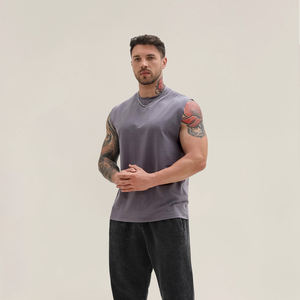 カスタムメンズノースリーブ通気性ジムスポーツランニング筋肉タンクトップDTGスクリーン印刷デジタル印刷タンクトップ - Product Image 6