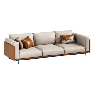 Conjunto de Sofás de Oficina en Cuero con Esponja de Alta Densidad, Muebles Duraderos para Recepción y Salón - Product Image 5