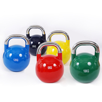 Kettlebell de musculation pour la salle de sport, poids de 4 kg à 30 kg, kettlebell de compétition en fonte colorée pour la musculation
