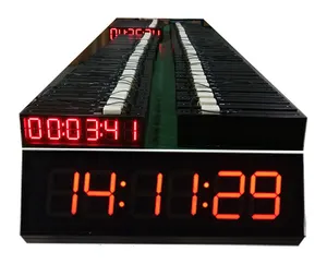 Relógio maratona de contagem regressiva, visor digital de 2 lados com led, bateria