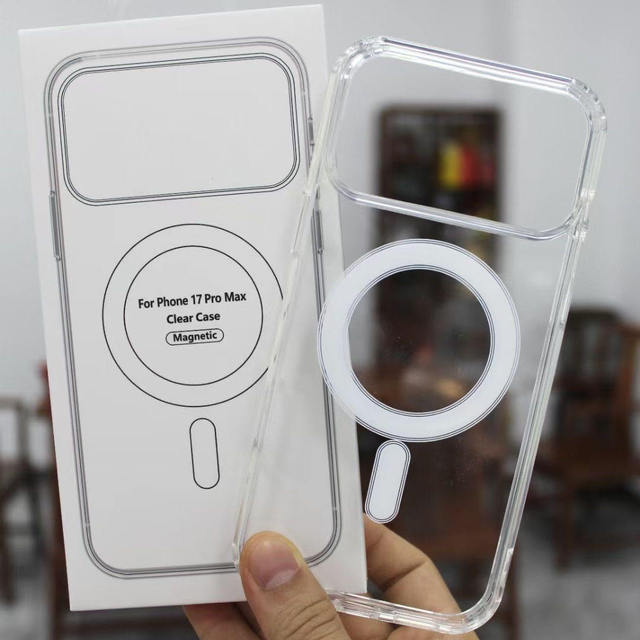 ZS Popular TPU Acrylic Clear Magnetic Phone Case for iPhone 17 Pro Max 17 Air 16 15 Pro Max 14 13 12 11 Fashion Shockproof Cover
