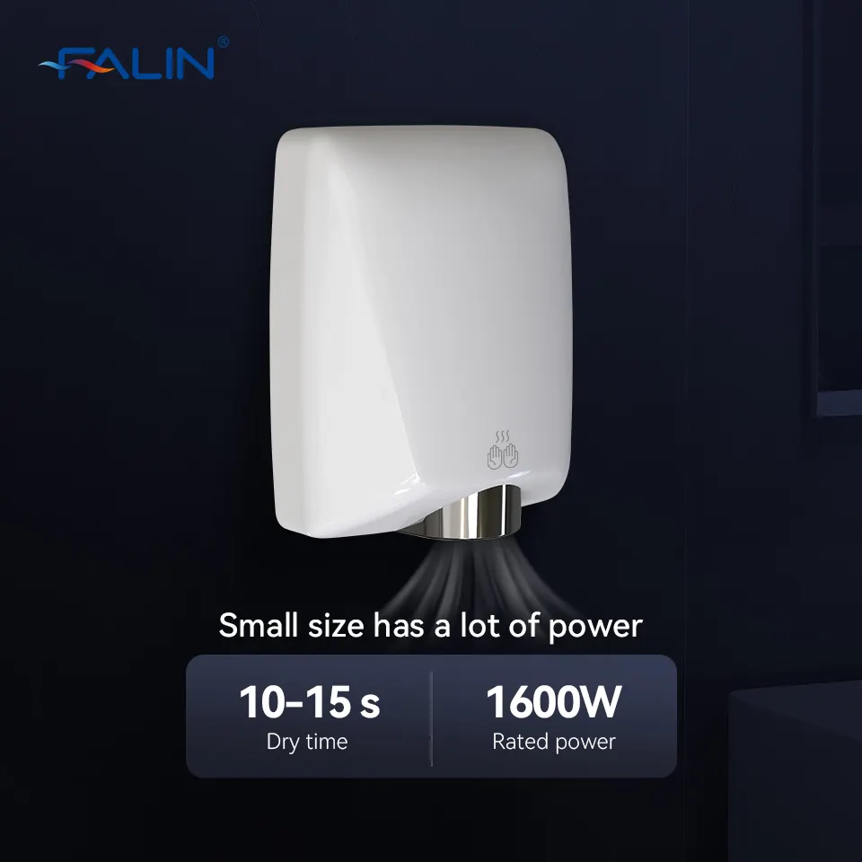 FALIN ใหม่เครื่องเป่ามือความเร็วสูง 1600w เครื่องเป่ามือติดผนังห้องน้ําไฟฟ้า 2030