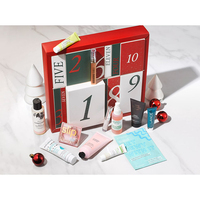 Calendrier de l'Avent de Luxe 12 Jours pour la Beauté, Boîte Rigide Personnalisée en Carton Gaufré, Emballage Écologique pour Compte à Rebours de Noël