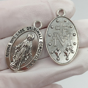 16x27mm Religiöse Medaillen Katholischer Religiöser Anhänger für Schmuckherstellung - Product Image 3