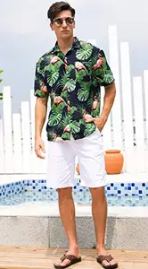 Custom Design Druck Herren Polyester Sommer Casual Floral Hawaii hemden Kurzarm Button Down Beach Shirts