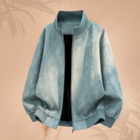 Blouson aviateur décontracté personnalisé pour homme à col montant, coupe-vent et chaud, idéal pour l'automne et l'hiver, style bomber baseball