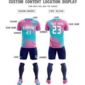 Pantalones Cortos de Fútbol Personalizados Unisex para Adultos, Cuello en V, Sublimados, que Absorben la Humedad, con Nombre, Número y Logotipo del Equipo, Ropa Deportiva - Product Image 3