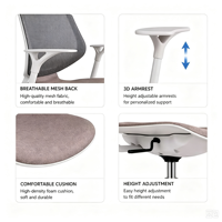 Chaise de dessin ergonomique haute avec repose-pieds réglable, dossier en maille et hauteur réglable pour bureau debout et studio