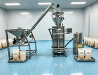 Machine de remplissage et d'emballage semi-automatique pour poudres, avec doseur à vis sans fin