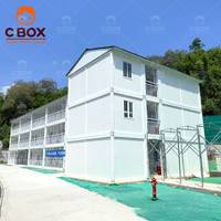 Cbox Vente en gros de bâtiments modulaires préfabriqués démontables à 3 étages, panneaux sandwich, bureaux, hôtels, écoles, résidences, maisons conteneurs mobiles