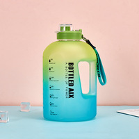 새로운 최고 판매자 Bpa Free 플라스틱 친환경 물병 타임 스탬프 2.2L 시간 마커가 있는 동기 부여 물병