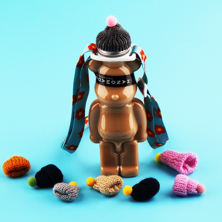 plushie bear glass product container