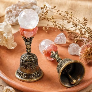 Cloche de sorcière en cristal faite à la main avec gravure en relief, décoration Feng Shui pour la maison, impression UV - Product Image 4