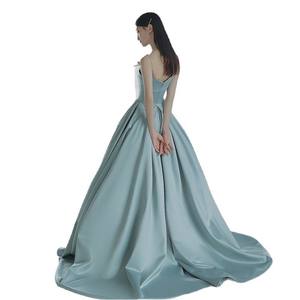 LY-PD0120 элегантное женское атласное платье-трапеции - Product Image 4