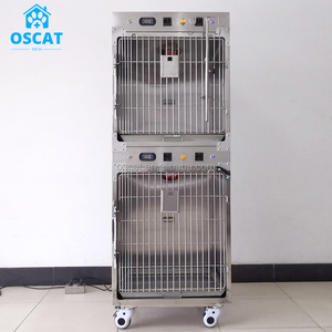 Cage d'élevage de pigeons galvanisée pour équipement vétérinaire OSCAT avec diviseur coulissant et planche à goutte - Product Image 6