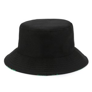 Women's Fisherman Hat Black Green Maple Leaf Print Summer Sun Protection Breathable Outdoor Hat - Product Image 4