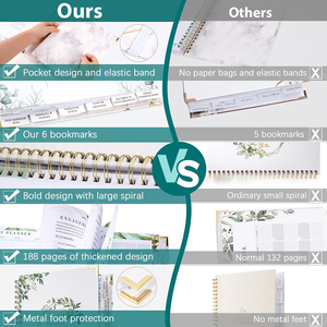 Cuadernos <span class=keywords><strong>de</strong></span> Espiral A5 con Tapa Dura Blanca, Impresión Personalizada, Libretas <span class=keywords><strong>de</strong></span> Planificación <span class=keywords><strong>de</strong></span> <span class=keywords><strong>Bodas</strong></span> con <span class=keywords><strong>Organizadores</strong></span>, Caja y Set <span class=keywords><strong>de</strong></span> Regalo - Product Image 5